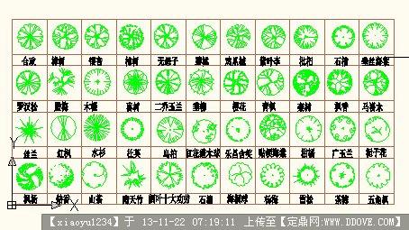 园林 植物手绘图例