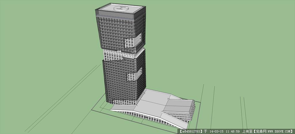Sketch Up 精品模型---普宇超高层办公楼()