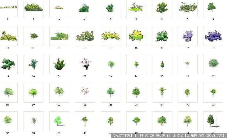 植物组件——手绘植物su精致设计模型