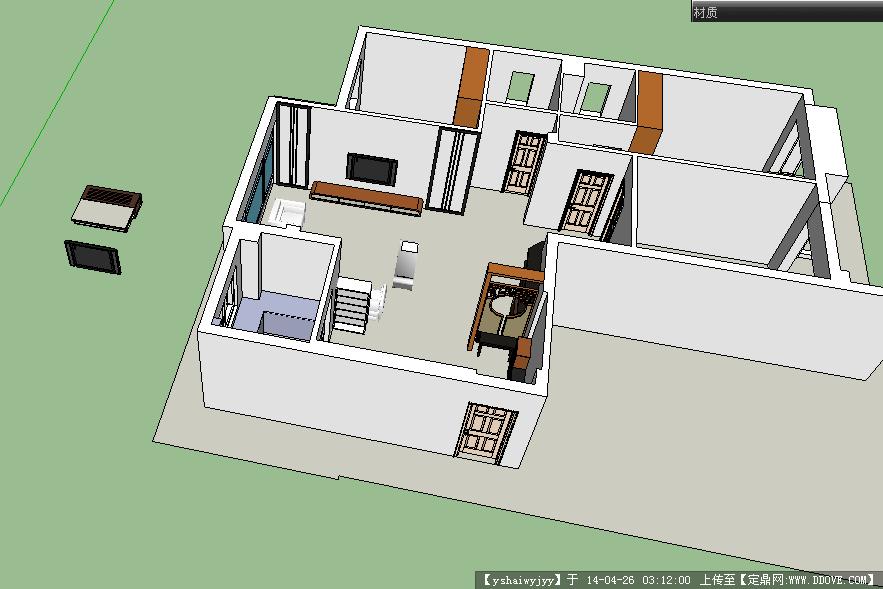 草图(电视及一套沙发)的下载地址,sketchup草图大师模型,建筑室内