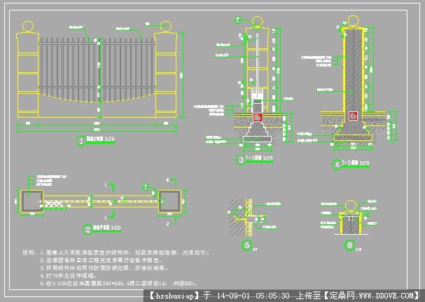 小区围墙景观设计施工图