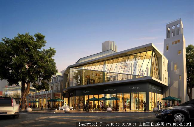 武汉百瑞景商业街商业建筑规划设计效果图