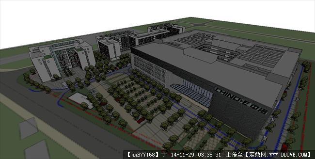 中诺工业园建筑规划方案SU精细设计模型