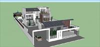 一个苏州私家住宅别墅SU(草图大师)精品建筑与景观设计模型