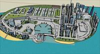 SU(草图大师)精品模型 整体城市规划设计模型