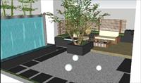 屋顶花园景观设计SU(草图大师)精品模型