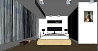 卧室SU(草图大师)11室内装饰设计精品模型