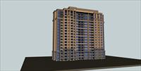 精细高层建筑住宅模型