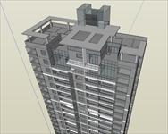 高层住宅现代风格SU(草图大师)模型
