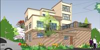 小别墅SketchUp建筑与景观室精品模型
