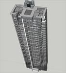 现代风格高层住宅SU(草图大师)模型