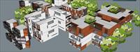 几栋精品SU(草图大师)模型小型办公楼园区办公楼