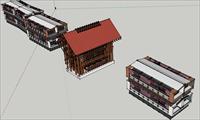 几个JPSU(草图大师)模型办公楼体块