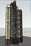 一套超高层住宅楼SU(草图大师)精品建筑设计模型