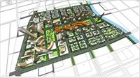 SU(草图大师)精品模型  新建的城市CBD规划