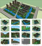 Sketch Up 精品模型---欧式住宅小区模型及精细景观