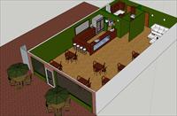 商店餐厅店面室内设计sketchup模型 (39)