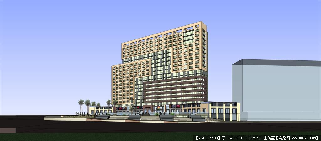 Sketch Up 精品模型---现代高层酒店式公寓