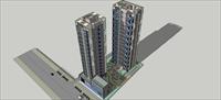 Sketch Up 精品模型---现代高层商业住宅楼精细模型