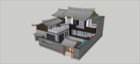 Sketch Up 精品模型---现代中式独栋别墅