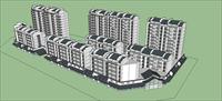 Sketch Up 精品模型---现代中式商业住宅小区