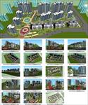 Sketch Up 精品模型---现代中式住宅小区及精细景观