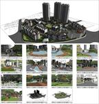 Sketch Up 精品模型---某居住区小区超精细住宅及景观模型
