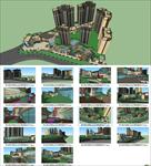 Sketch Up 精品模型---新古典风格商业住宅及精细景观