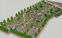 Sketch Up 景观模型---公园景观设计模型
