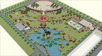 Sketch Up 景观模型---乐寿公园景观模型