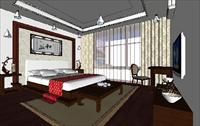 中式风格卧室非常不错的SketchUp模型
