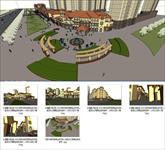 Sketch Up 精品模型---托斯卡纳风格商业步行街（包含办公楼商业街和会所）