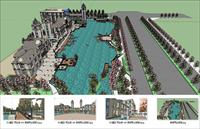 Sketch Up 精品模型---滨湖商业街景