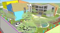 一个幼儿园建筑方案SU(草图大师)精致设计模型