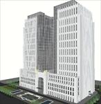 酒店办公综合大楼SU(草图大师)精致设计模型