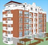 东方威尼斯6层住宅单元SU(草图大师)精致设计模型
