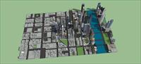 Sketch Up 精品模型---城市规划设计简模