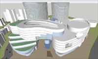 一个上海闸北区久光商场项目建筑设计方案SU(草图大师)精致设计模型