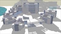 惠州人民医院建筑设计方案SU(草图大师)精致设计模型