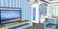 地中海风格样板房室内设计方案SU(草图大师)精致设计模型