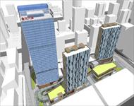 商业街+办公 +公寓项目建筑规划设计方案SU(草图大师)精致设计模型