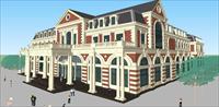 法式办公楼建筑设计方案SketchUp精细模型