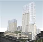 龙湖总部办公楼建筑设计方案SketchUp精细模型
