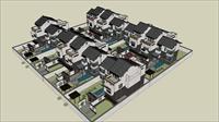 中式别墅建筑规划设计SU(草图大师)模型