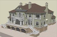 别墅精细建筑设计方案sketchup模型