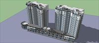 Sketch Up 精品模型----小区住宅带商业建筑设计方案