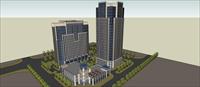 Sketch Up 精品模型----新古典风格高层酒店建筑设计模型