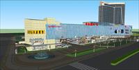 城市商业购物广场建筑设计SU(草图大师)精致设计模型