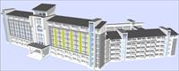 中学教学综合楼建筑SU(草图大师)精致设计模型