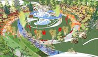 主题公园景观设计方案SU(草图大师)精细设计模型